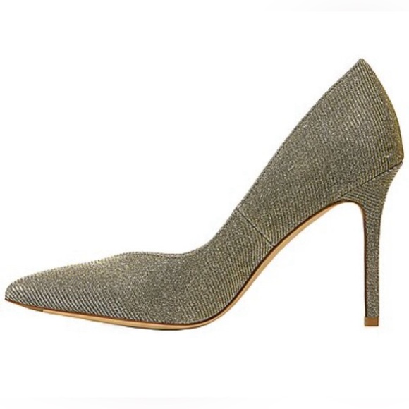 NWOB Veronica Beard Nathalia Pointed Toe Pump size 10, Metallic Silvergold - Picture 3 of 14